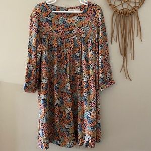 *SOLD* Zara Girls size 9-10 multi colour floral dress.